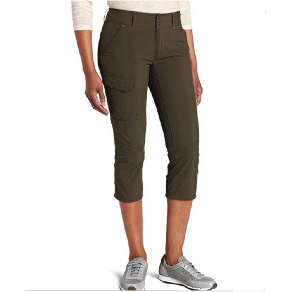 Columbia Silver Ridge Hiking Capri Pants Green-Gray AL8009 Womens Size 10 M 1579